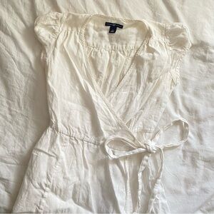 Linen Gap Wrap Dress